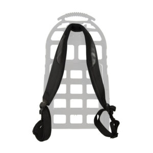 Black shoulder straps with white background