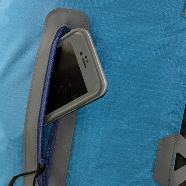 Zippered Pocket Blue backpack