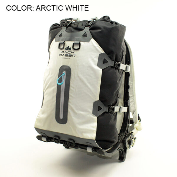 white backpack with white background