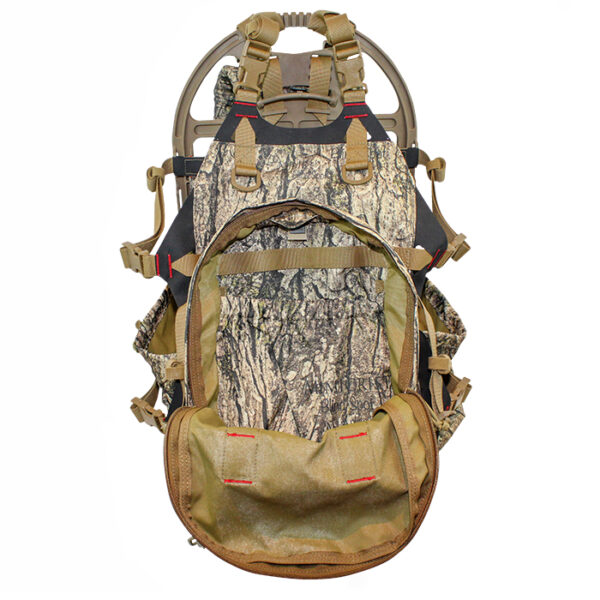 Camouflage backpack with white background