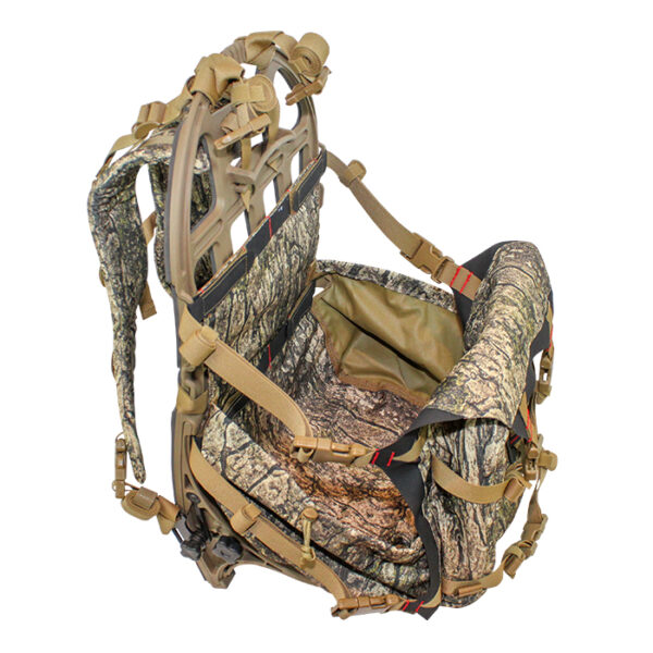 Camouflage backpack with white background