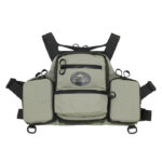 sage chest vest with white background